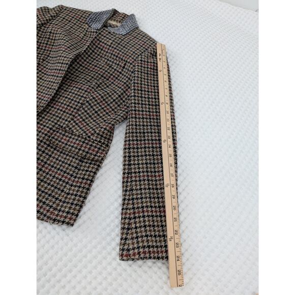 J.Crew Regent houndstooth jewel embellished collar blazer sz 8 - Picture 15 of 16